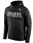 Men's Oakland Raiders Nike Sideline Circuit Pullover Performance Hoodie - Black FengYun,baseball caps,new era cap wholesale,wholesale hats